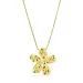 waterproof bloem ketting in verguld staal - OCEANA