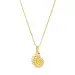 waterproof mossel ketting in verguld staal - OCEANA