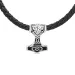 waterproof de hamer van thor ketting in leren met hanger in staal - OCEANA
