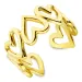 waterproof hart verstelbaar ring in verguld staal - OCEANA