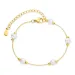 waterproof parel armband in verguld staal - OCEANA