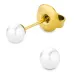 4 mm waterproof parel oorsteker in verguld staal - OCEANA