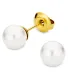 7 mm waterproof parel oorsteker in verguld staal - OCEANA