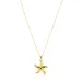 waterproof zeester ketting in verguld staal - OCEANA