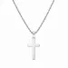 waterproof ketting in staal met kruis hanger in staal