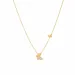 waterproof vlinder zirkoon ketting in verguld staal - OCEANA