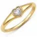 waterproof hart zirkoon ring in verguld staal - OCEANA