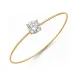 waterproof zirkoon solitaire ring in verguld staal - OCEANA