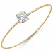waterproof zirkoon solitaire ring in verguld staal - OCEANA