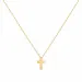 waterproof kruis ketting in verguld staal met kruis hanger in staal - OCEANA