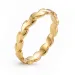 waterproof blad ring in verguld staal - OCEANA