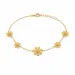 waterproof bloem armband in verguld staal - OCEANA