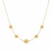 waterproof bloem ketting in verguld staal - OCEANA