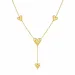 waterproof hart ketting in verguld staal met hartjes hanger in staal - OCEANA