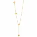 waterproof hart ketting in verguld staal met hartjes hanger in staal - OCEANA