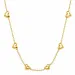 waterproof hart ketting in verguld staal met hartjes hanger in staal - OCEANA