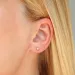 3 mm waterproof zirkoon solitaire oorbel in verguld staal - OCEANA