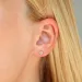 4 mm waterproof zirkoon solitaire oorbel in verguld staal - OCEANA