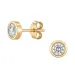 3 mm waterproof zirkoon solitaire oorbel in verguld staal - OCEANA