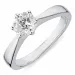 zirkoon solitaire ring in gerodineerd zilver