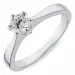 solitaire ring in gerodineerd zilver