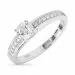 witte zirkoon ring in gerodineerd zilver
