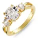 zirkoon ring in verguld sterlingzilver