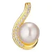 parel hanger in verguld sterlingzilver