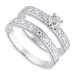 Breed witte zirkoon ring in zilver