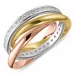 zirkoon zilver vinger ringen in gerodineerd zilver met zilver met een roze coating met verguld sterlingzilver