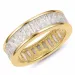 Breed zirkoon ring in verguld sterlingzilver