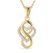 hart infinity ketting met hanger in verguld sterlingzilver