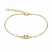 hart infinity armband in verguld messing