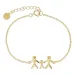 familie armband in verguld sterlingzilver