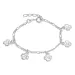 kinder armband in zilver met bloemen hanger in zilver