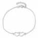 hart armband in zilver met hanger in zilver