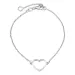 hart armband in zilver met hanger in zilver