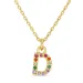 letter d ketting in verguld sterlingzilver