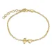 familie armband in verguld sterlingzilver met Hart - Dochter in verguld sterlingzilver