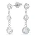 witte ketting oorbellen in zilver