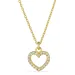 hart ketting in verguld sterlingzilver