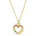 hart ketting in verguld sterlingzilver