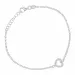 hart armband in zilver met hartjes hanger in zilver