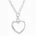 hart hanger met ketting in zilver