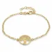 boom van het leven armband in verguld sterlingzilver met hanger in verguld sterlingzilver
