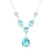 druppel ankerketting in zilver met hanger in zilver