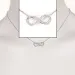 infinity zirkoon hanger met ketting in zilver