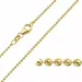 Bnh kogelketting in verguld sterlingzilver 38 cm x 1,5 mm