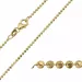 Bnh kogelketting facet in verguld sterlingzilver 40 cm x 1,45 mm