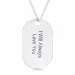 Dogtag Naamkettingen met hanger in zilver